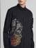 Black Applique Detail Full Sleeves Shirt_416029+5