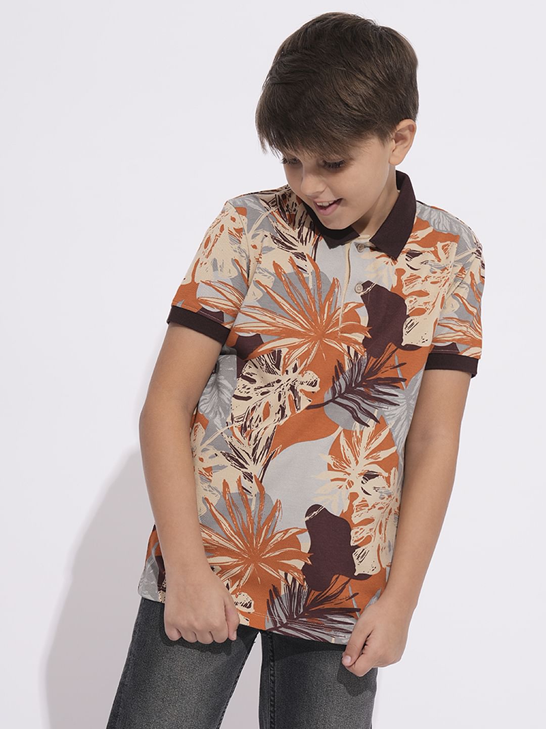 Boys brown polo hotsell