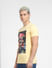 Beige Graphic Print Crew Neck T-shirt_406941+3