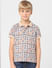 Boys Beige Motif Print Polo T-shirt_405362+2