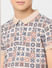 Boys Beige Motif Print Polo T-shirt_405362+5