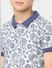 Boys Blue Floral Polo T-shirt_405359+5