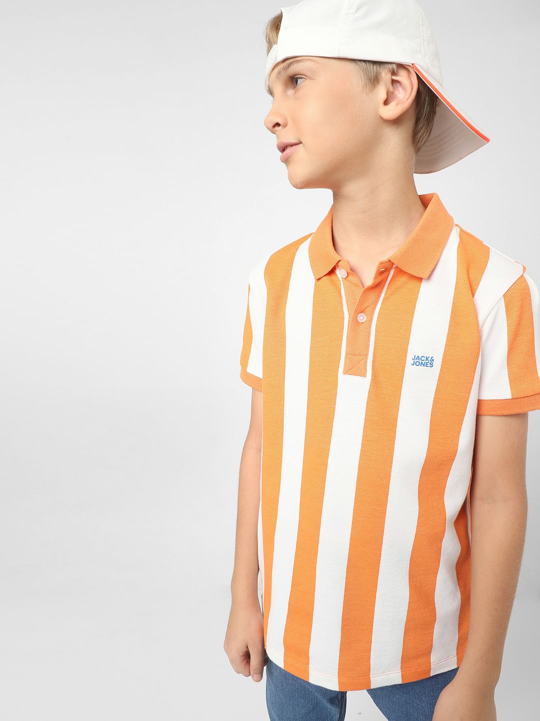 Boys orange polo best sale