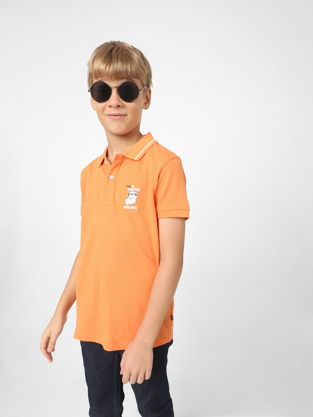 Boys 2025 orange polo