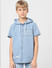 Boys Blue Hooded Denim Shirt_405352+2
