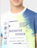 Boys White Printed Crew Neck T-shirt_405351+5