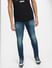 Blue Low Rise Washed Liam Skinny Jeans_405322+2