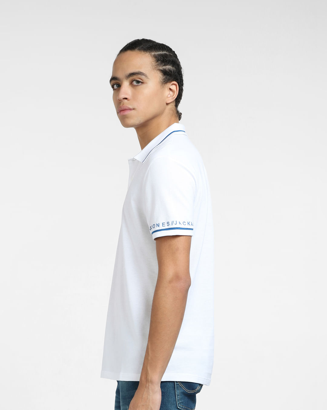 Buy White Polo Neck T-shirt for Men
