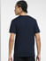 Navy Blue Printed Crew Neck T-shirt_405329+4