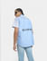 Blue Striped Short Sleeves Shirt_405333+1