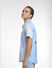 Blue Striped Short Sleeves Shirt_405333+3
