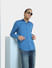 Blue Linen Full Sleeves Shirt_405337+1
