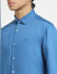 Blue Linen Full Sleeves Shirt_405337+5
