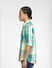 Green Check Print Linen Shirt_405338+3