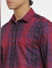Red Check Print Full Sleeves Shirt_405342+5