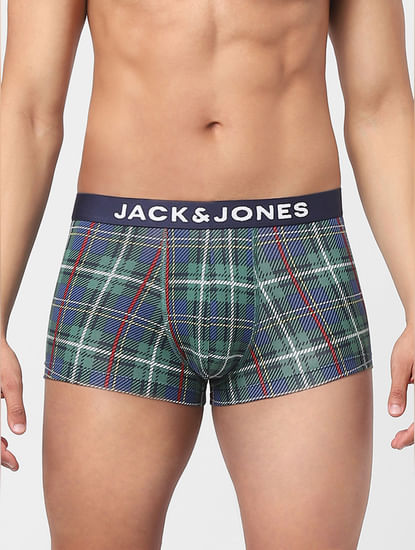 Pack Of 2 Green & Red Check Trunks