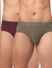 Green & Maroon Briefs - Pack of 2_392247+1