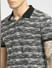 Black Striped Polo Neck T-shirt_398220+5