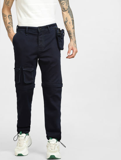 Dark Blue Low Rise Anti Fit Jeans