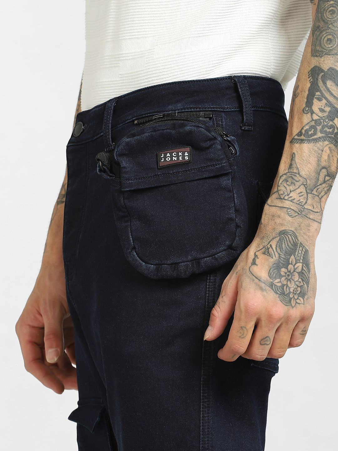 Jack & Jones Mens Glenn Slim-Fit Jeans Denim Stretchy Pants New Faded  Trousers | eBay