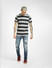 Grey Striped Crew Neck T-shirt_398226+6