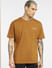 Brown Logo Print Crew Neck T-shirt_398232+2