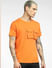 Orange Oversized Pockets T-shirt_398234+2