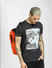 Black Graphic Print Crew Neck T-shirt_398235+1