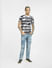 Black Striped Crew Neck T-shirt_398246+6