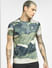 Green All Over Print Crew Neck T-shirt_398249+2