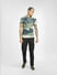 Green All Over Print Crew Neck T-shirt_398249+6