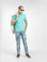 Green Striped Polo Neck T-shirt_398251+1