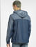 Blue Striped Oversized Hooded Shirt_398213+4