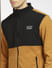 Brown Colourblocked Fleece Jacket_398203+5