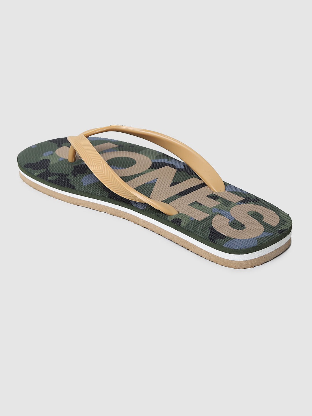 Buy Green Camo Print Flip Flops for Men