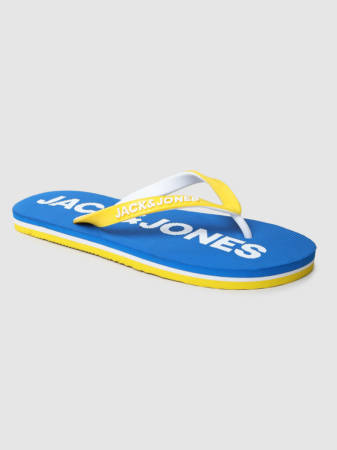 Buy Blue Colourblocked Flip Flops for Men