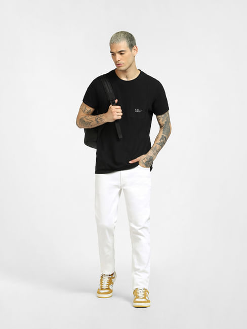 White Low Rise Ben Skinny Jeans