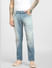 Light Blue Low Rise Washed Slim Jeans_398195+2