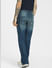 Blue High Rise Distressed Bootcut Jeans_398201+4