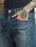 Blue High Rise Distressed Bootcut Jeans_398201+5