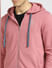 Pink Zip-Up Hooded Sweatshirt_398219+5