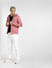 Pink Zip-Up Hooded Sweatshirt_398219+6