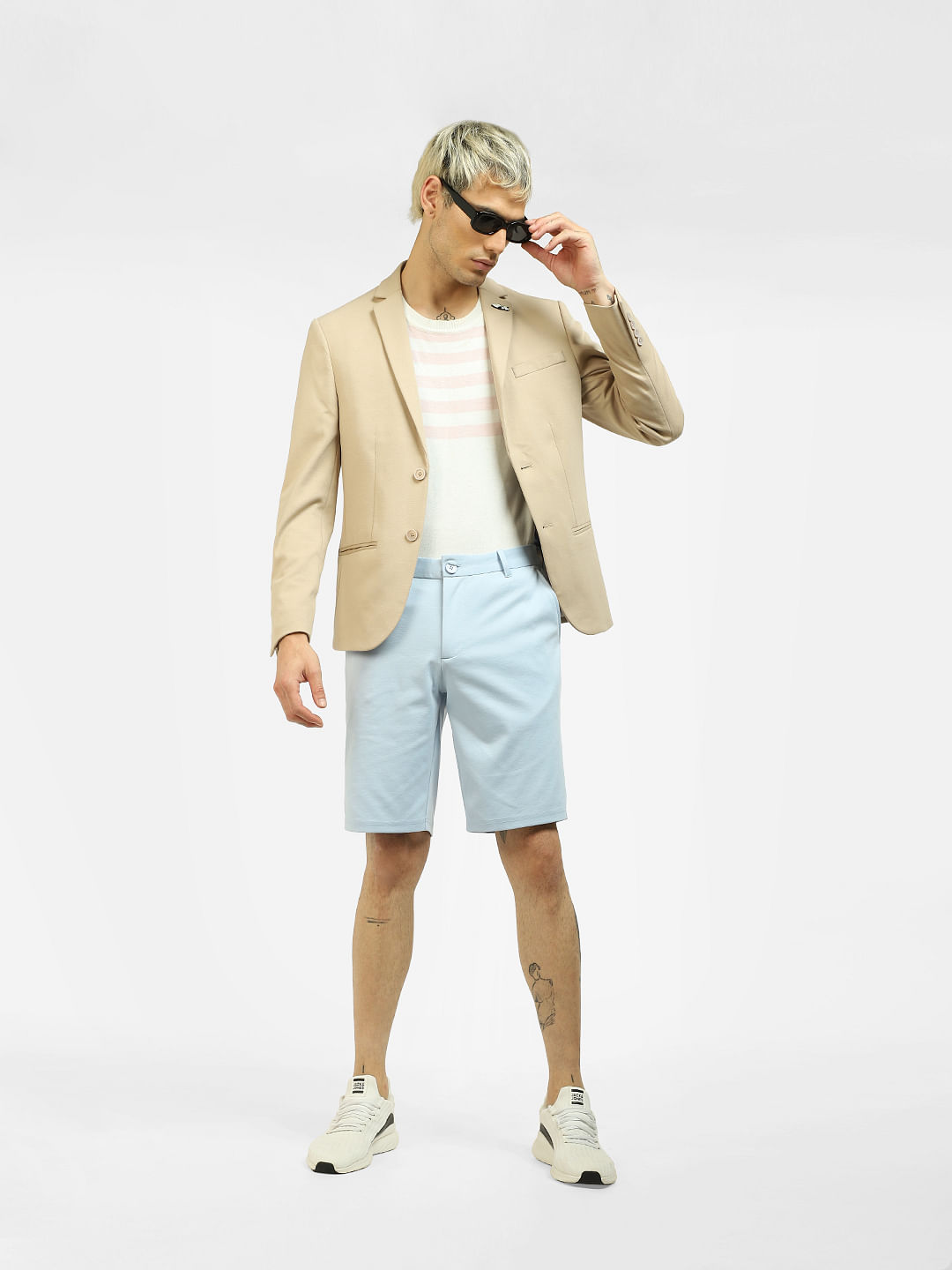 Light blue hot sale khaki shorts