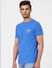Blue Crew Neck T-shirt_394559+3