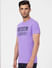 Purple Graphic Crew Neck T-shirt_394561+3