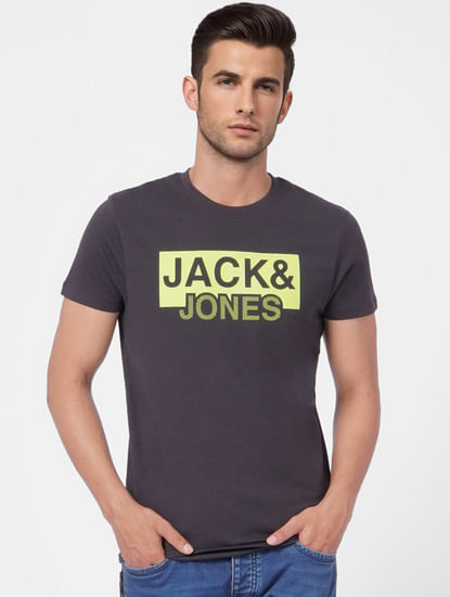 Black Graphic Crew Neck T-shirt