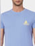 Blue Crew Neck T-shirt_394565+5