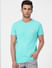 Blue Crew Neck T-shirt_394573+2
