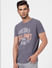 Grey Graphic Print Crew Neck T-shirt_394574+3
