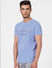 Blue Graphic Print Crew Neck T-shirt_394575+3